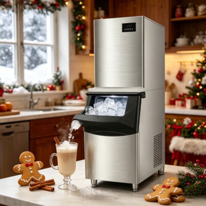 Commercial Ice Maker 200Kg Cube - Mesin Pembuat Es Komersial 200kg/24 Jam,