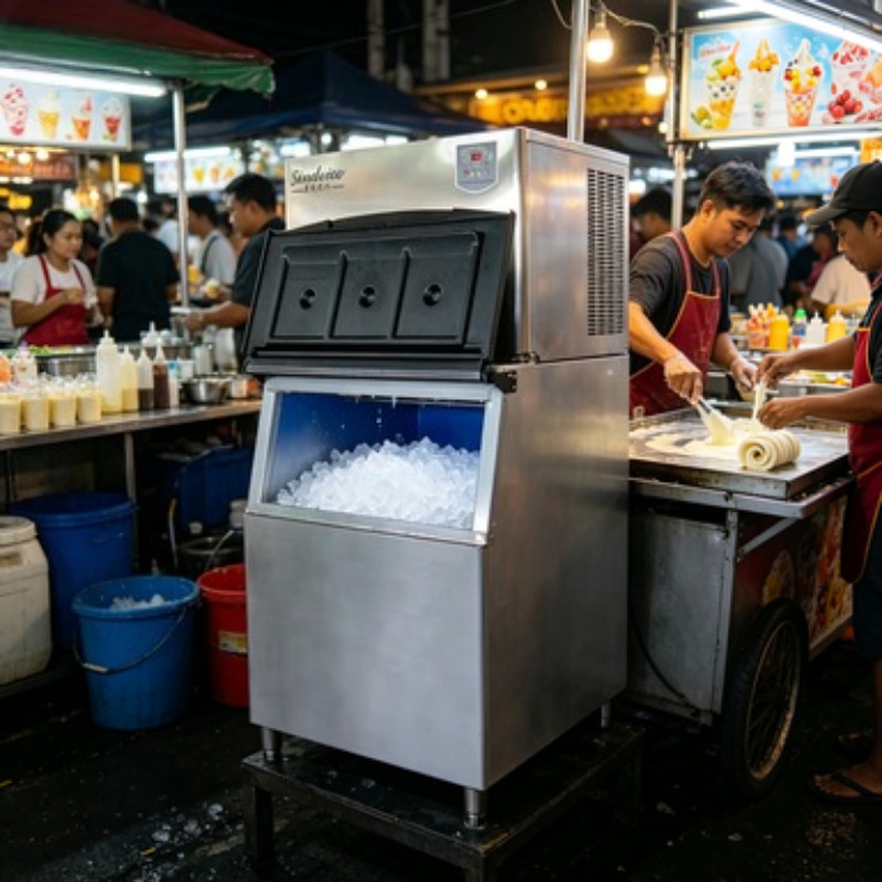 Block Ice Machine 1 Ton - Mesin Pembuat Es Balok Stainless Steel