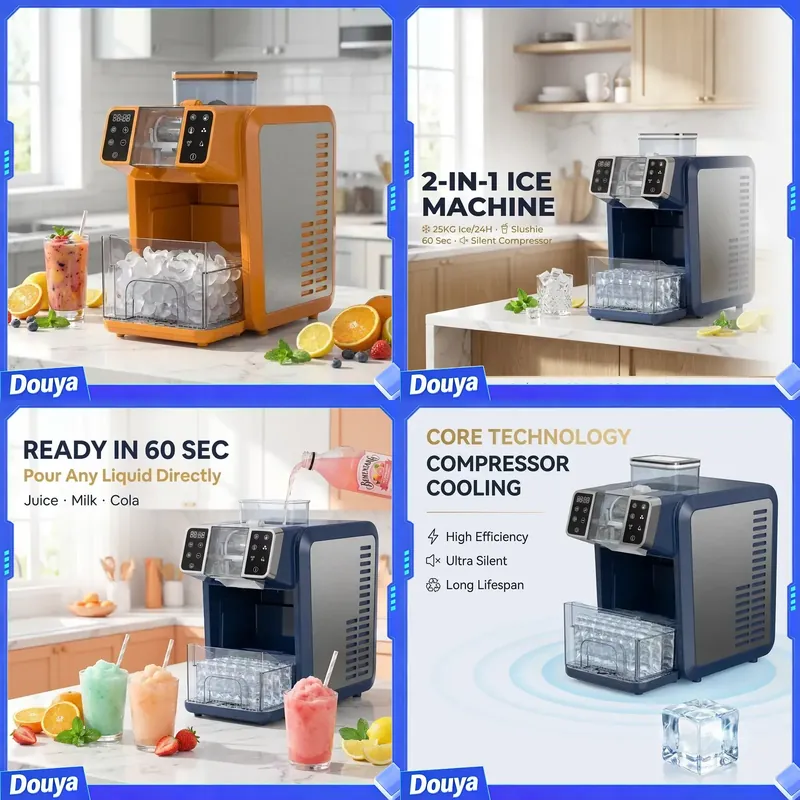 Ice Maker Machine 25Kg - Mesin Pembuat Es dan Smoothie 2-in-1