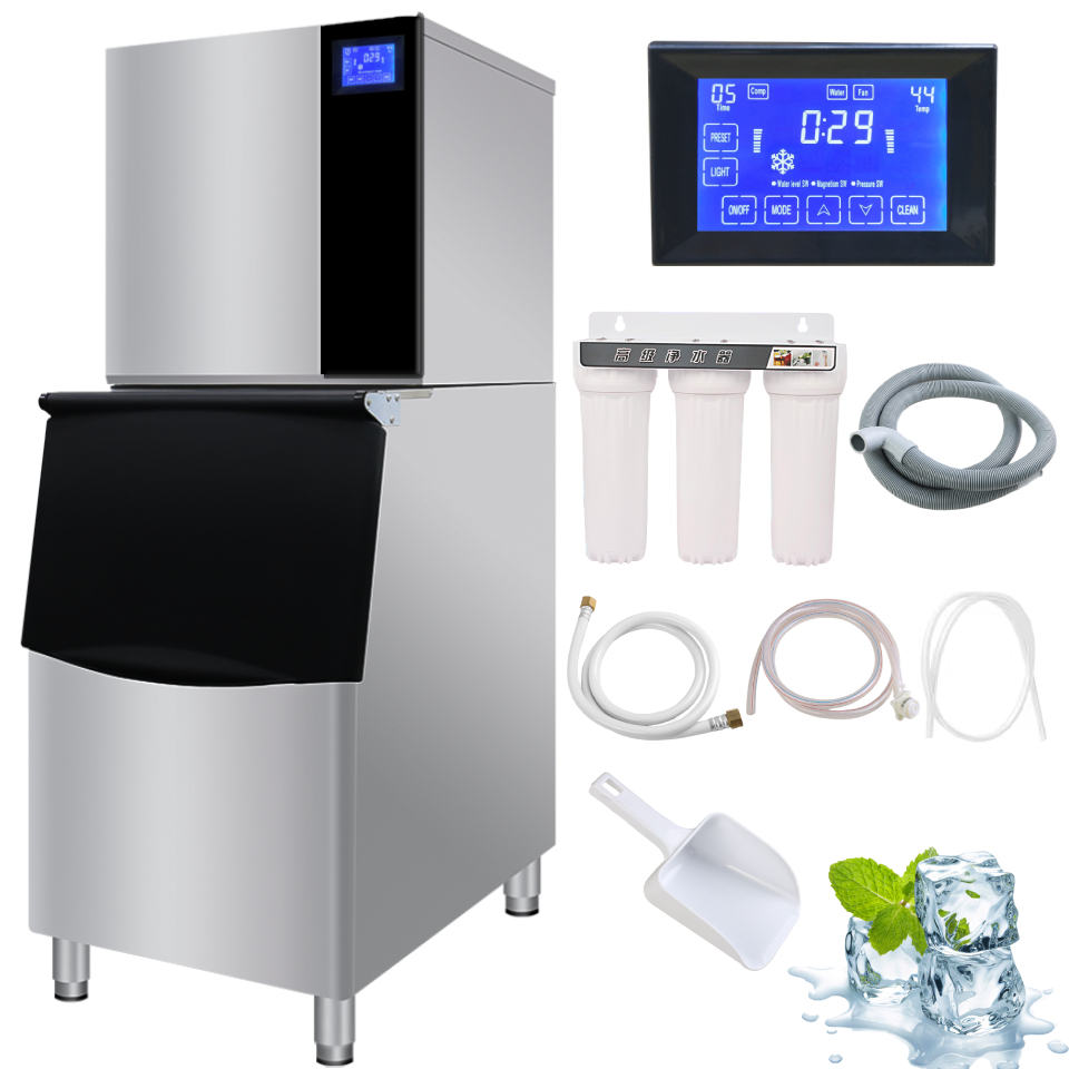 Commercial Ice Maker 200Kg Cube - Mesin Pembuat Es Komersial 500kg/24 Jam