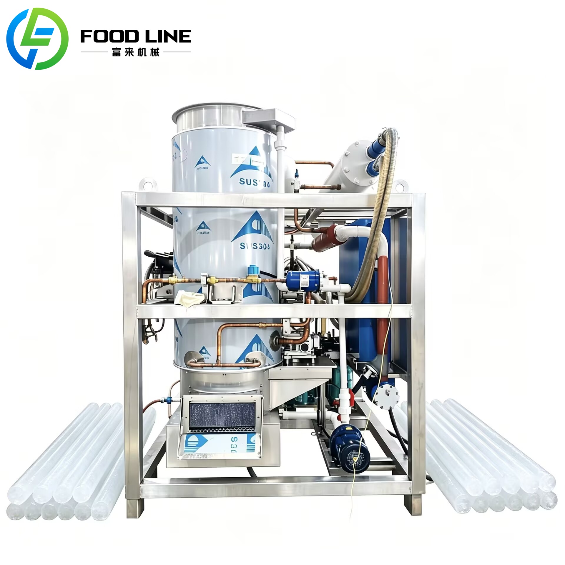 Ice Tube Machine 500Kg - Mesin Pembuat Es Batang 500kg 1400kg