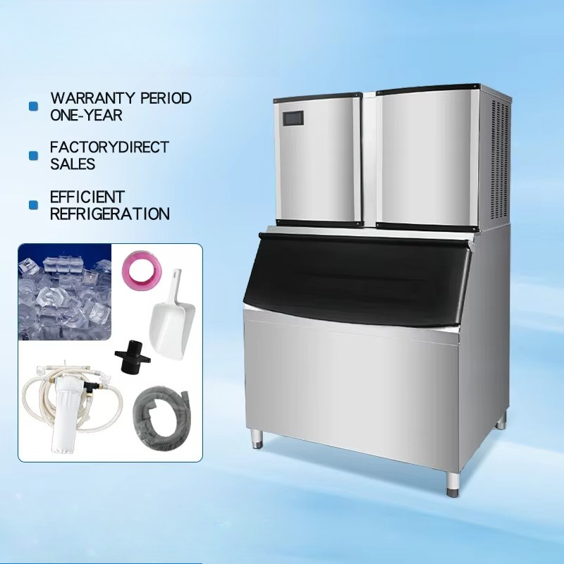 Commercial Ice Maker 100Kg - Mesin Pembuat Es Batu Stainless Steel