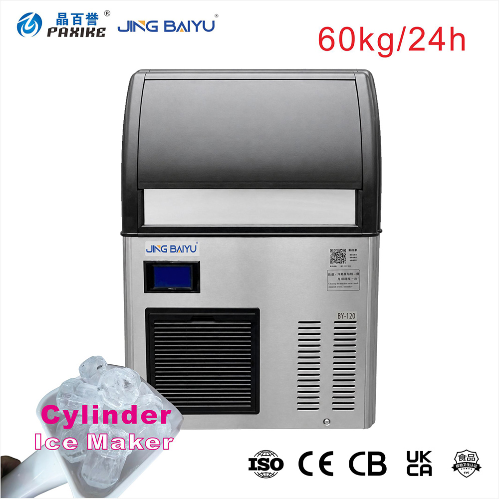 Commercial Ice Maker Air Cooled - Mesin Pembuat Es Silinder 60kg, Sistem