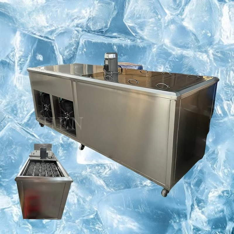 Block Ice Machine 1 Ton - Mesin Pembuat Es Batangan Komersial 0.5/1