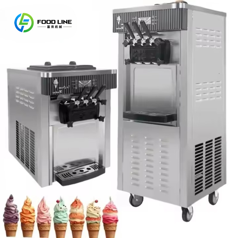 Countertop Ice Maker Commercial - Mesin Es Krim Lembut 3 Rasa
