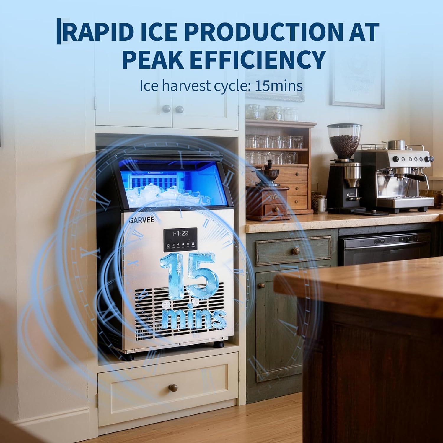 Mesin Pembuat Es Komersial 150 - Countertop Ice Maker Commercial ulasan dan harga