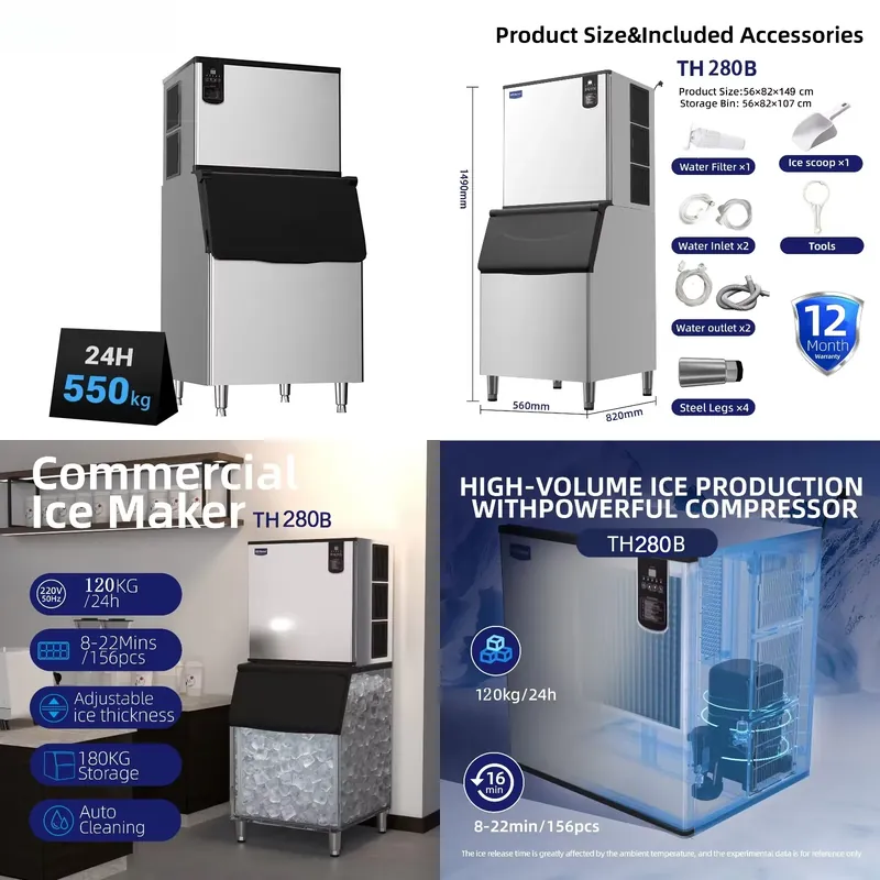 Mesin Pembuat Es Batu Komersia - Commercial Ice Maker 200Kg Cube ulasan dan harga