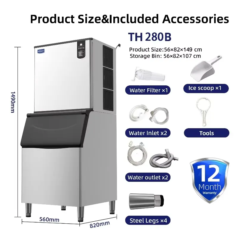 Mesin Pembuat Es Batu Komersia - Commercial Ice Maker 200Kg Cube ulasan dan harga