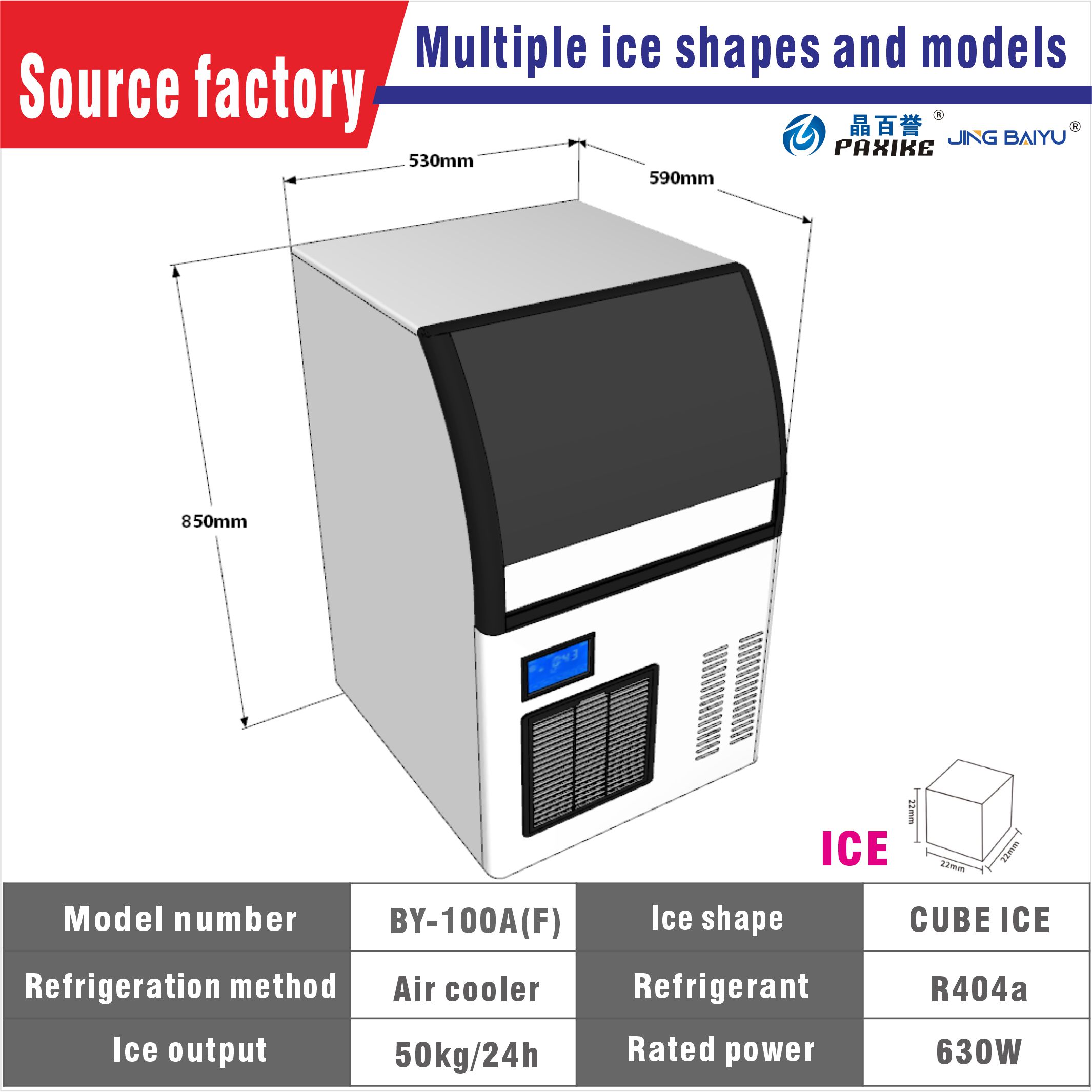 Mesin Pembuat Es Batu BY-100A( - Ice Maker Machine 25Kg ulasan dan harga