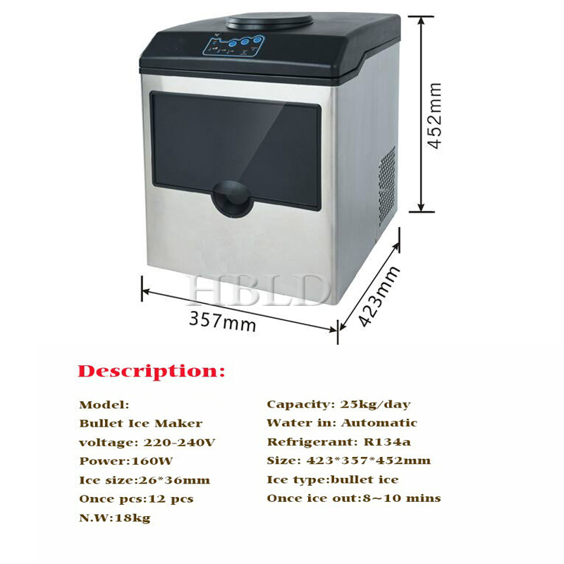 Mesin Pembuat Es Komersial HBL - Ice Maker Machine 25Kg ulasan dan harga